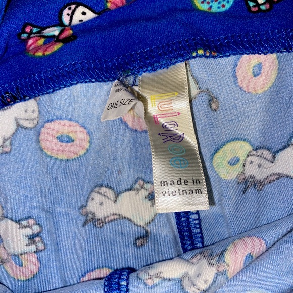 LuLaRoe (Onesize) Unicorn Donut Patterned Leggings - Picture 2 of 2